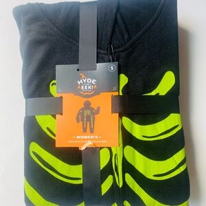 Hyde & EEK Women S Glow-In-The-Dark Skeleton Pajama Union Suit Halloween 1 piece